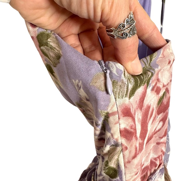 ASTR | NWT Kiana Floral Ruched Ruffle Maxi Dress Medium - Picture 7 of 11